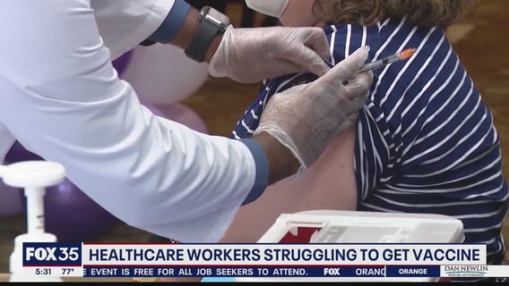 Some healthcare workers struggling to get vaccine