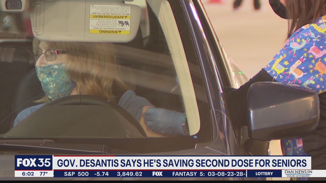 DeSantis says state is saving second COVID vaccine doses