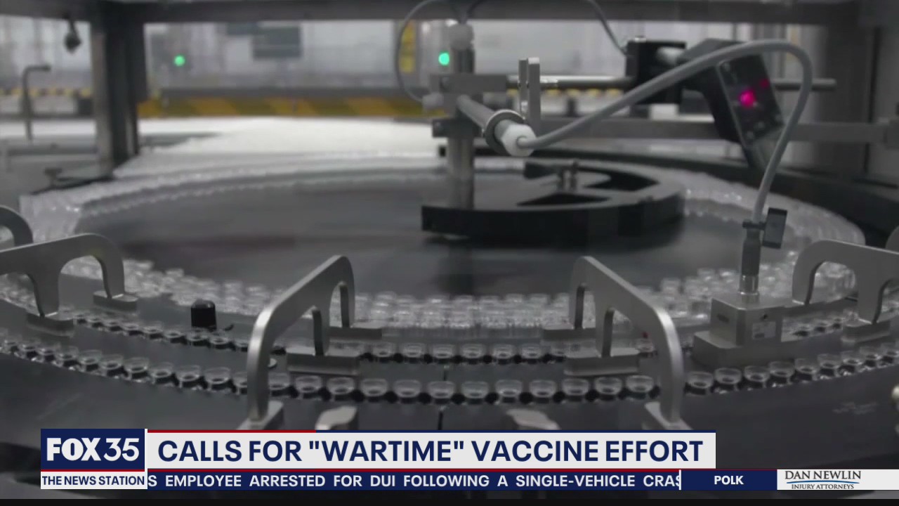Calls for 'wartime' vaccine effort