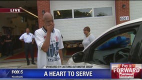 Marine veteran injured in combat gifted with car in Prince George?s County to help get wife to hospital for cancer treatment