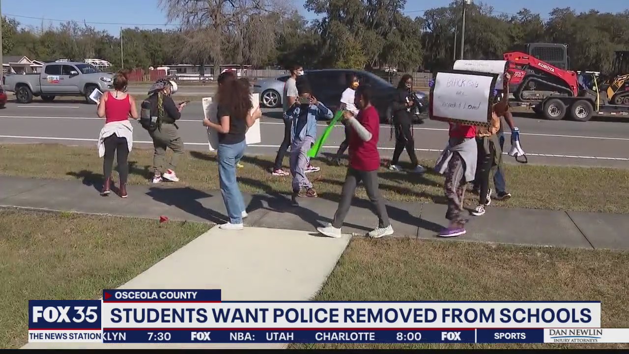 Protest outside Liberty High where student was slammed to ground by deputy