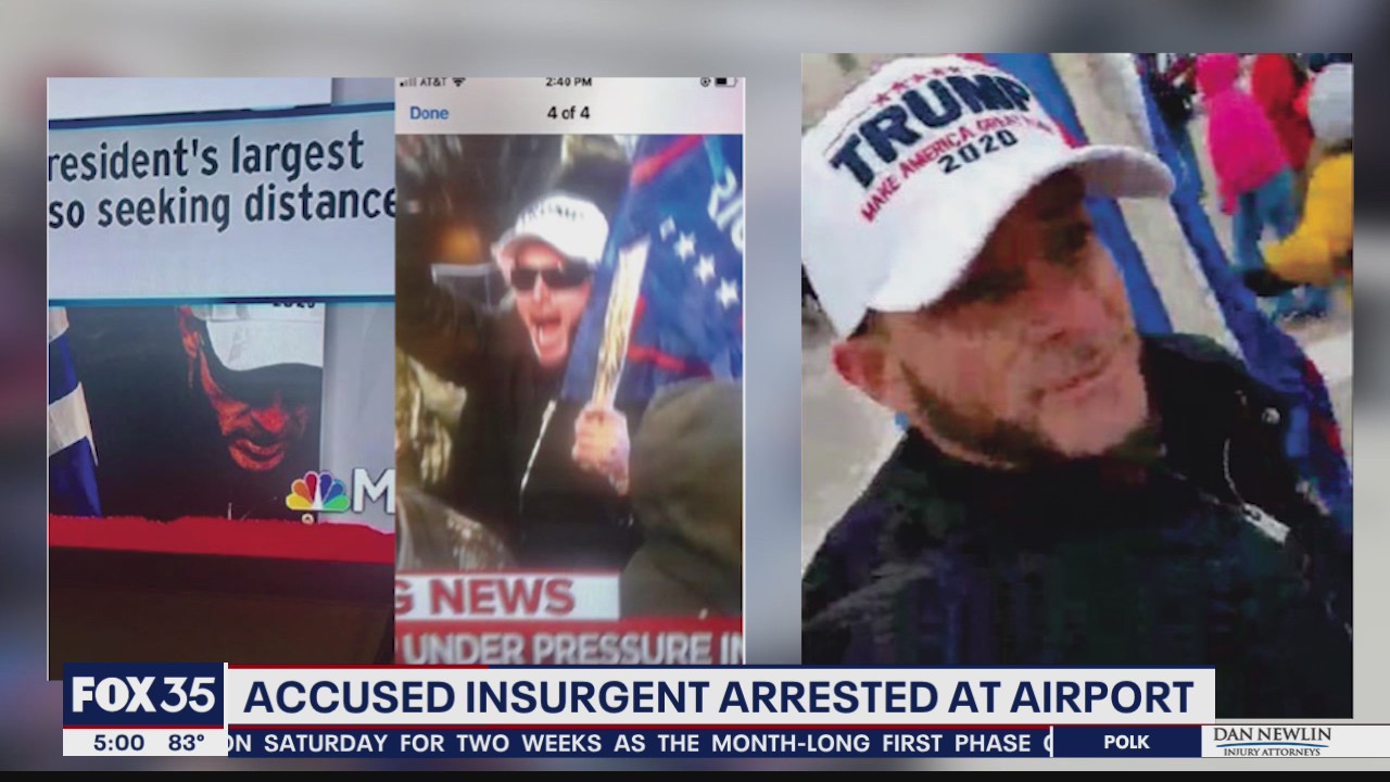 Man accused of participating in Capitol riot arrested at Orlando airport