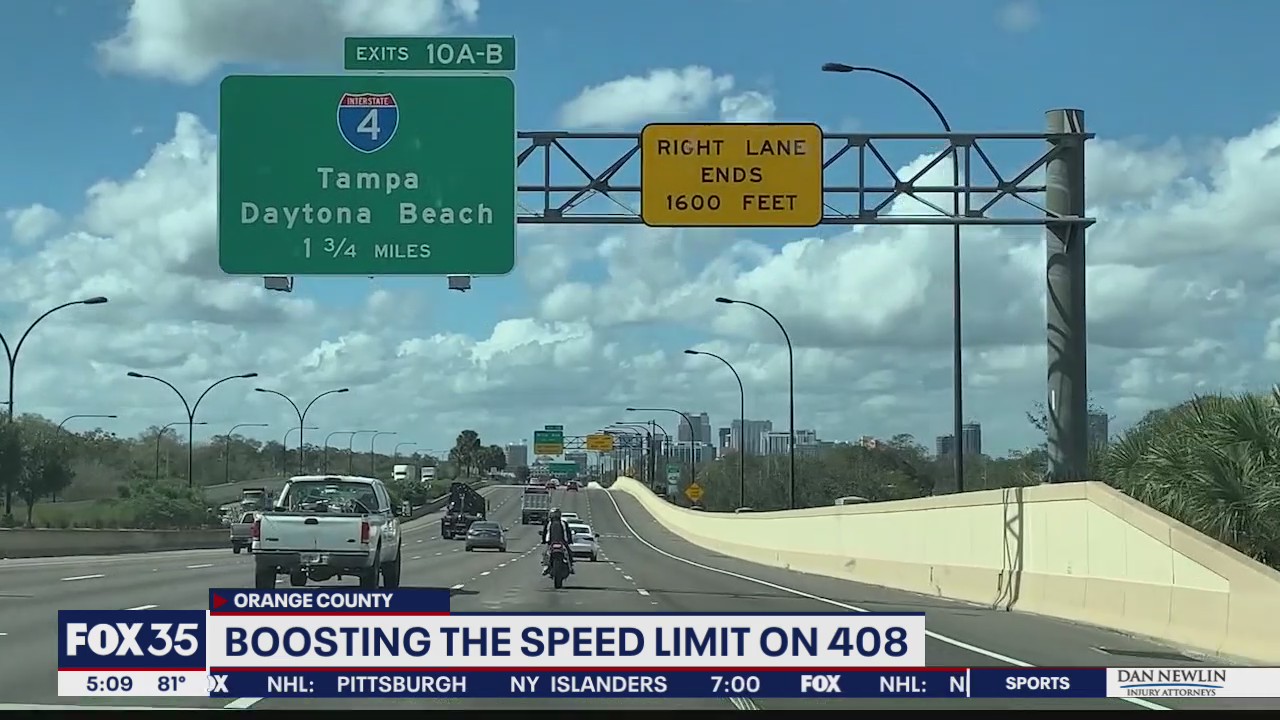 Boosting speed limit on State Road 408