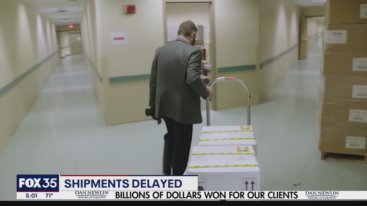 Shipments of coronavirus vaccine delayed due to weather