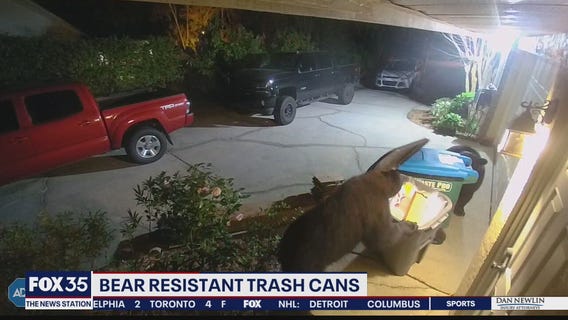 Bear-resistant trash can effectiveness shown on camera