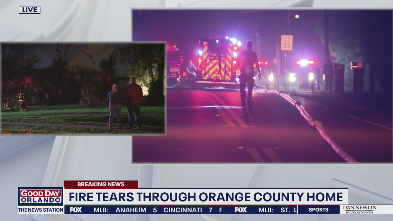 Fire tears through Orange County home | FOX 35 Orlando
