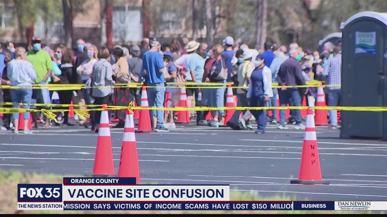 Vaccine site confusion at Orange County FEMA site