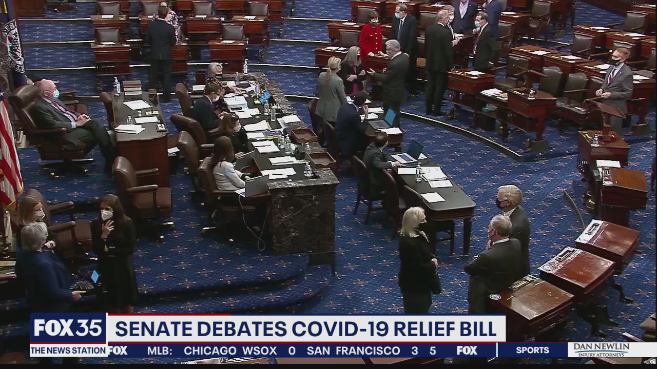 Senate debates COVID-19 relief bill