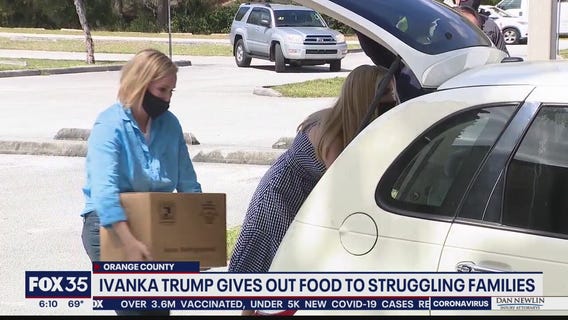 Ivanka Trump participates in food giveaway