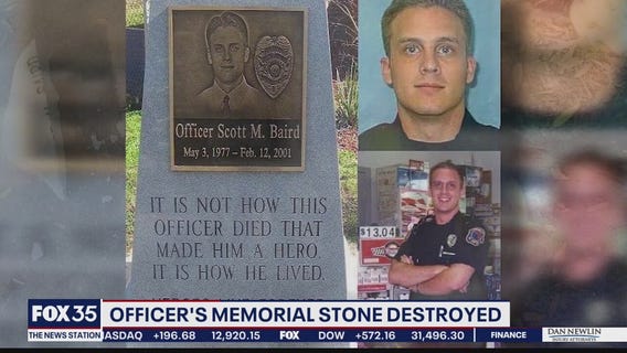 Gainesville Police officers 'devastated' after memorial stone for fallen officer destroyed