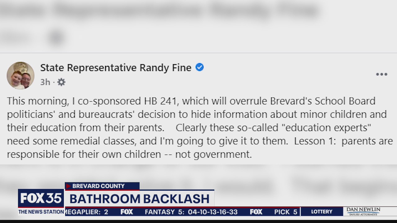 Lawmaker vows to fight against LGBTQ guidelines in Brevard schools