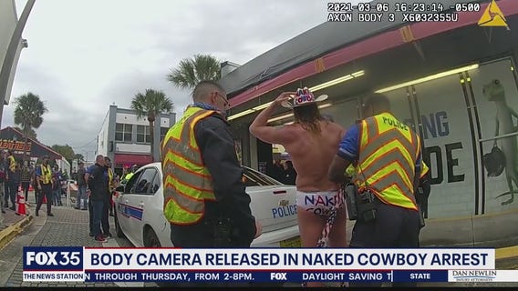 'Naked Cowboy' arrested in Daytona Beach