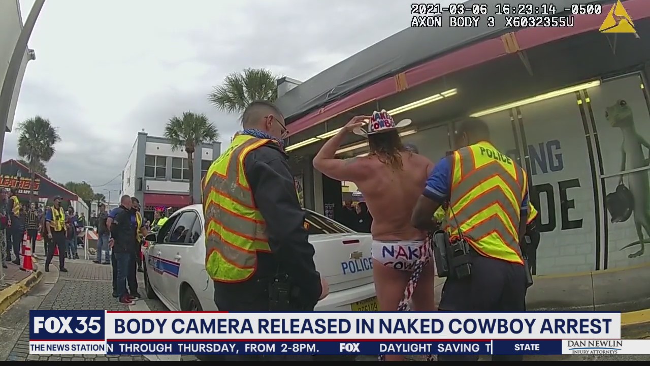 'Naked Cowboy' arrested in Daytona Beach