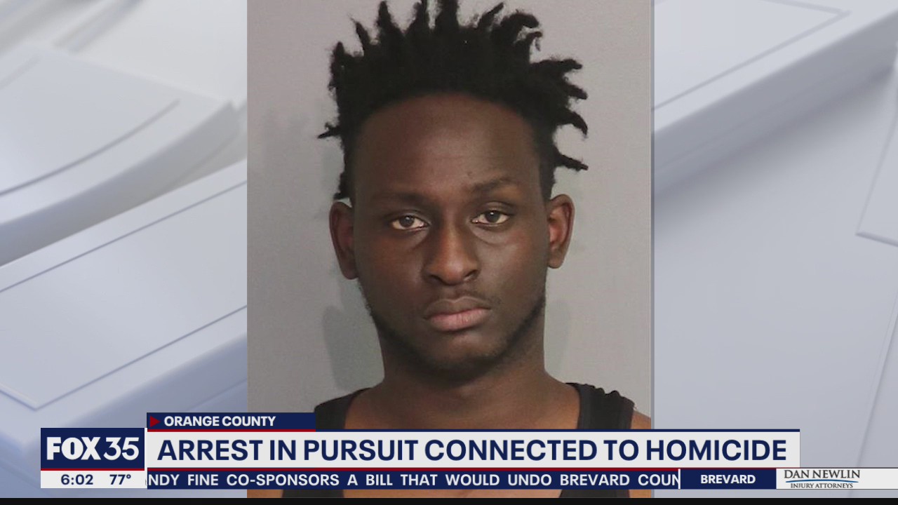 Arrest made in pursuit connected to homicide investigation | FOX 35 Orlando