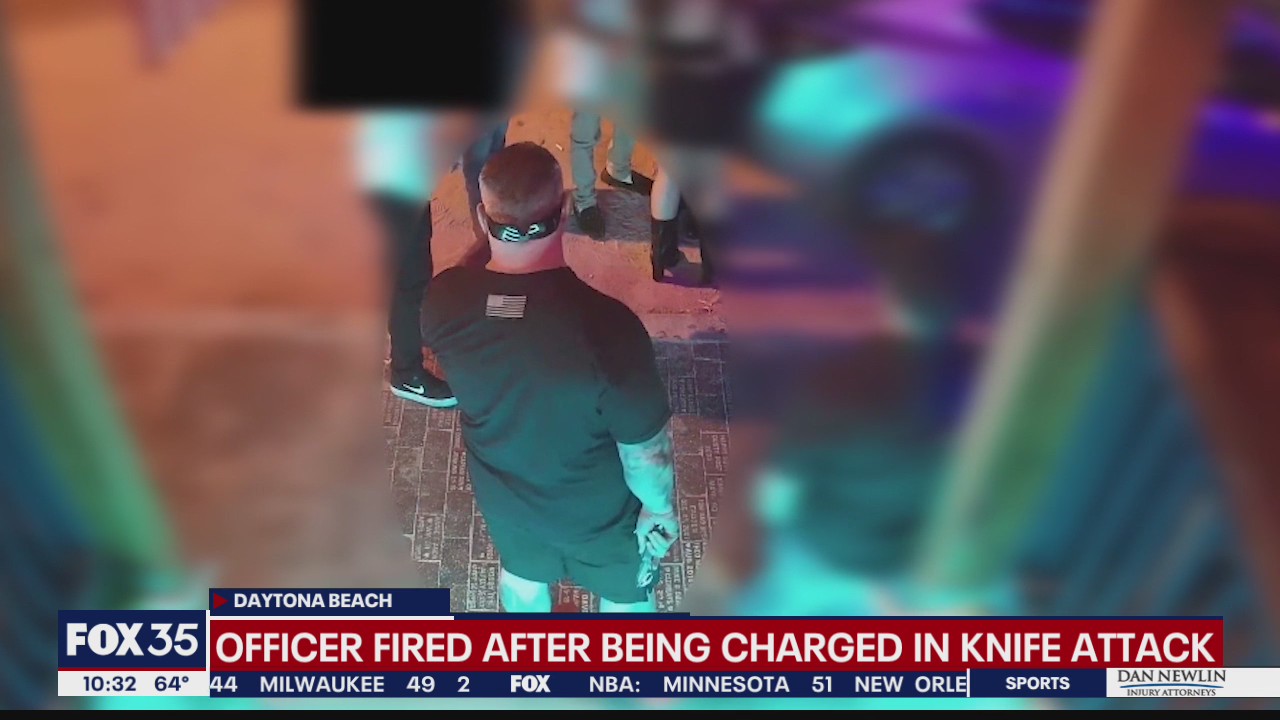 Daytona Beach Police officer arrested and fired, accused in stabbing incident