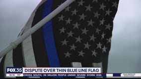 Dispute over Thin Blue Line Flag