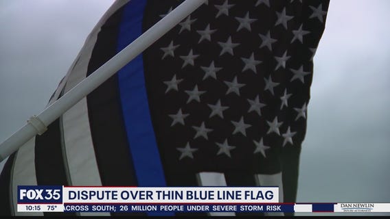 Dispute over Thin Blue Line Flag