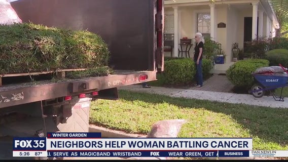 Neighbors help woman battling cancer