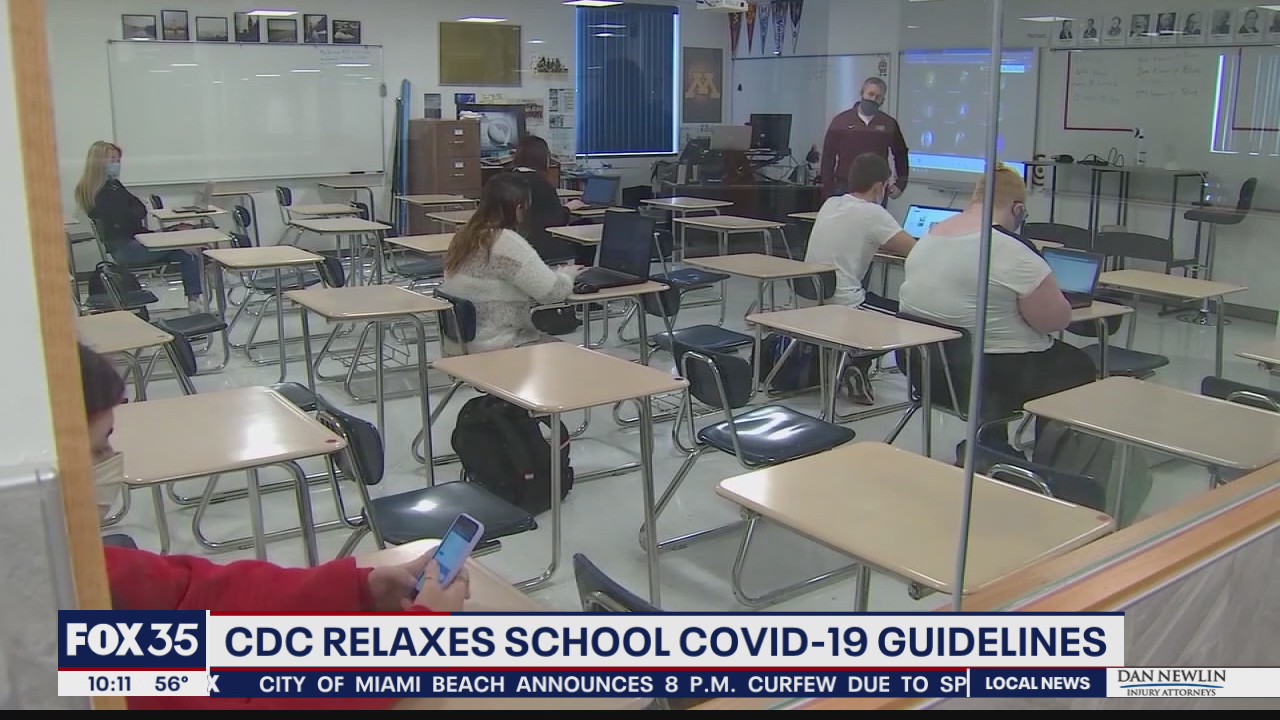 CDC relaxes school COVID-19 guidelines