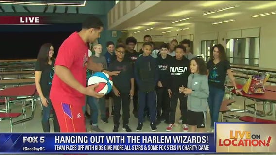 Harlem Wizard player shares skills with students