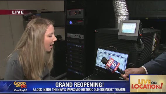 Film demonstration at Old Greenbelt Theatre