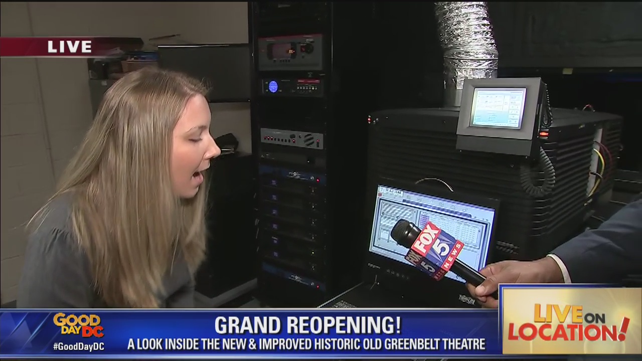Film demonstration at Old Greenbelt Theatre