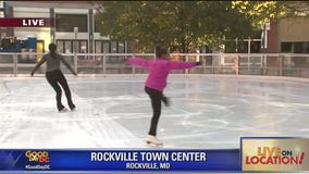 Local Montgomery Co ice skaters perform at outdoor rink