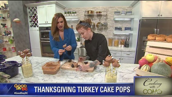 Thanksgiving turkey cake pops
