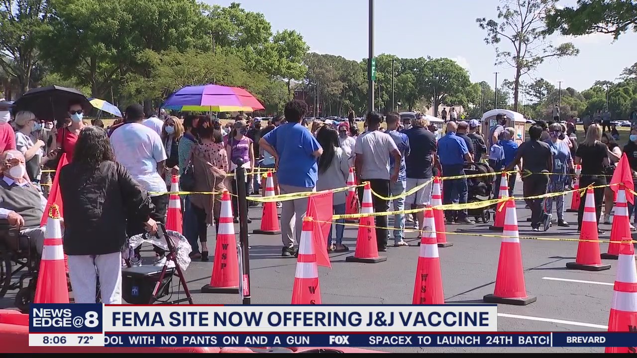 FEMA site at Valencia College now offering Johnson & Johnson vaccine