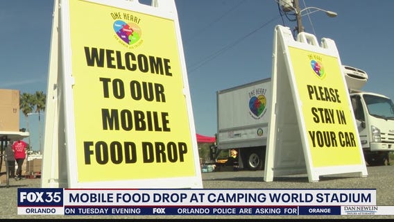 Mobile food drop at Camping World Stadium