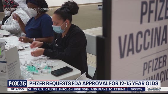 Pfizer requests FDA clearance for its COVID-19 vaccine in kids ages 12 to 15