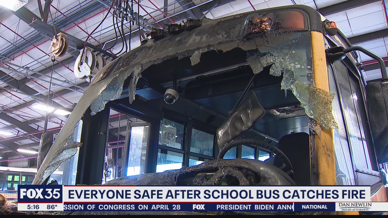 Officials say adults took quick action when fire broke out on Seminole County school bus