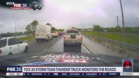 FOX 35 Storm Team Thunder Truck is monitoring the roads