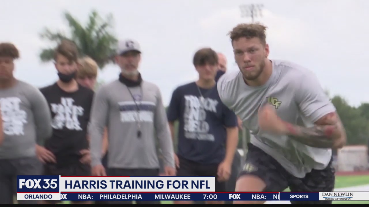 Jacob Harris training for NFL