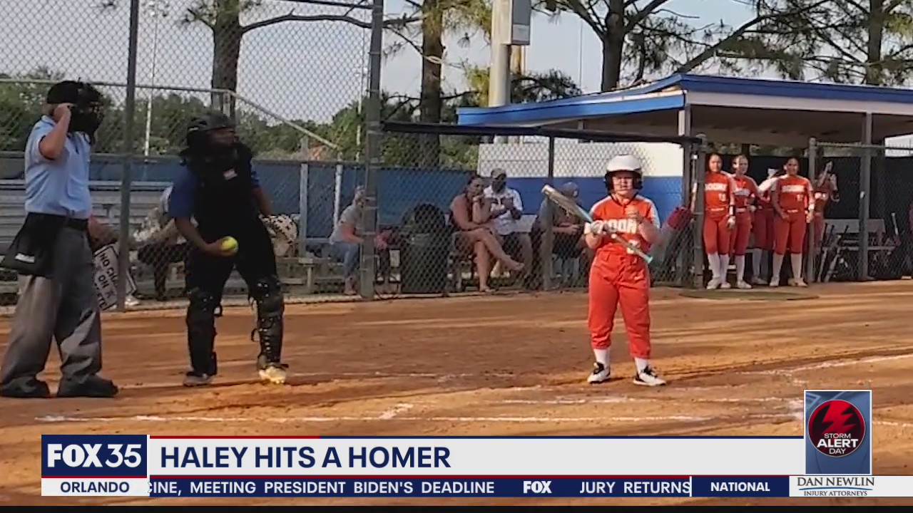 Haley hits a homerun