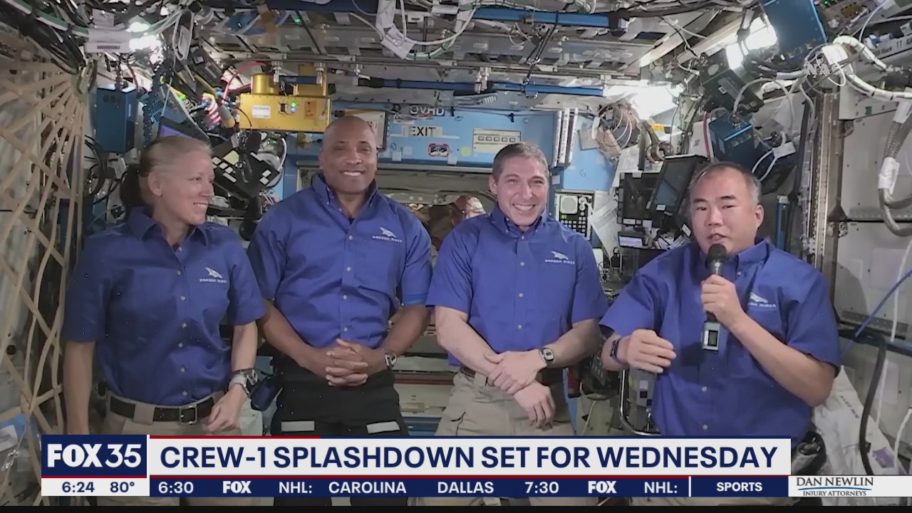 Crew-1 splashdown set for Wednesday