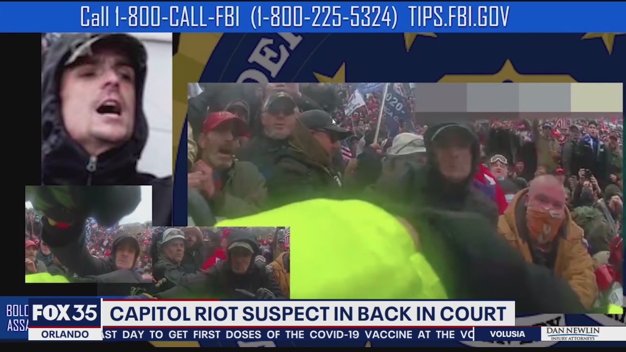Capitol riot suspect appears before judge
