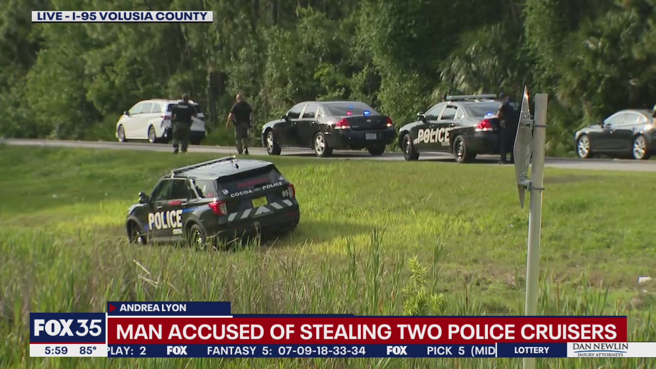 Man accused of stealing 2 Cocoa police cruisers