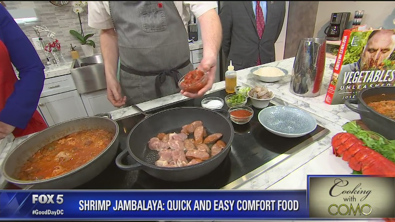 Making shrimp jambalaya with Chef Heineke