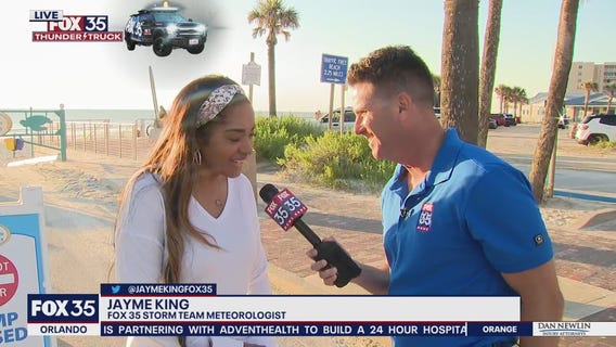 FOX 35 Storm Team Thunder Truck at New Smyrna Beach