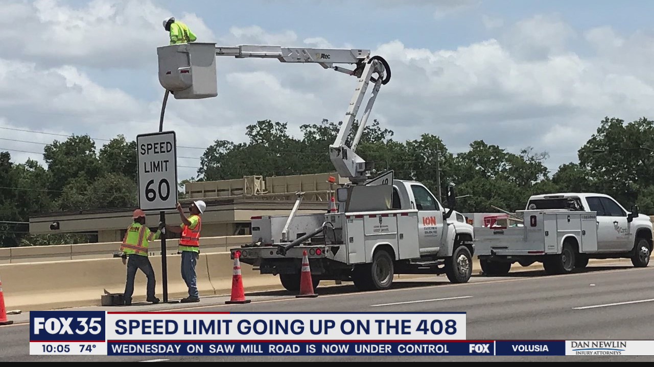 Speed limit going up on State Road 408