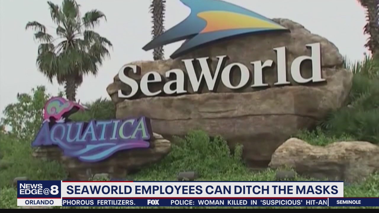 SeaWorld no longer requiring masks for fully vaccinated employees