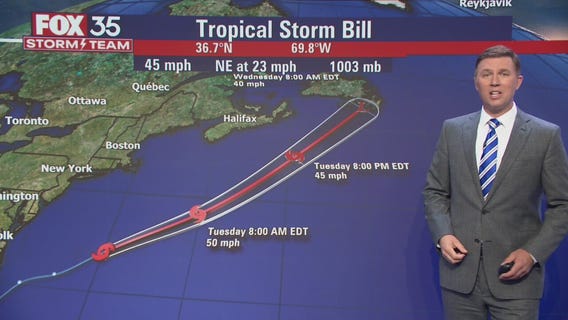 Tropical Storm Bill forms off coast of North Carolina