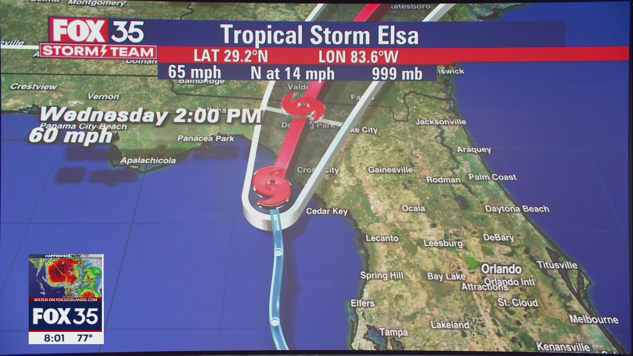 Tracking Elsa: Tropical storm nears landfall, what to expect in Central Florida
