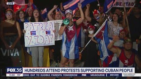 Hundreds attend Central Florida protests supporting Cuban people