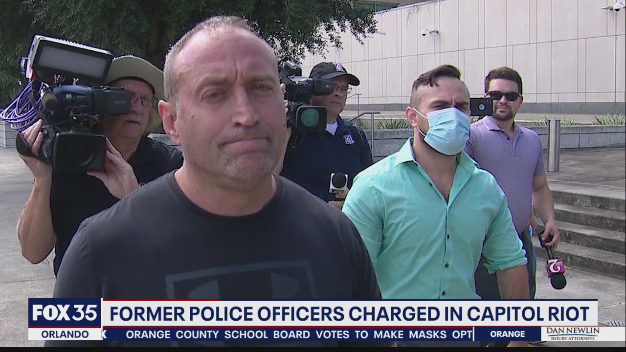 Former police officers charged in Capitol riot