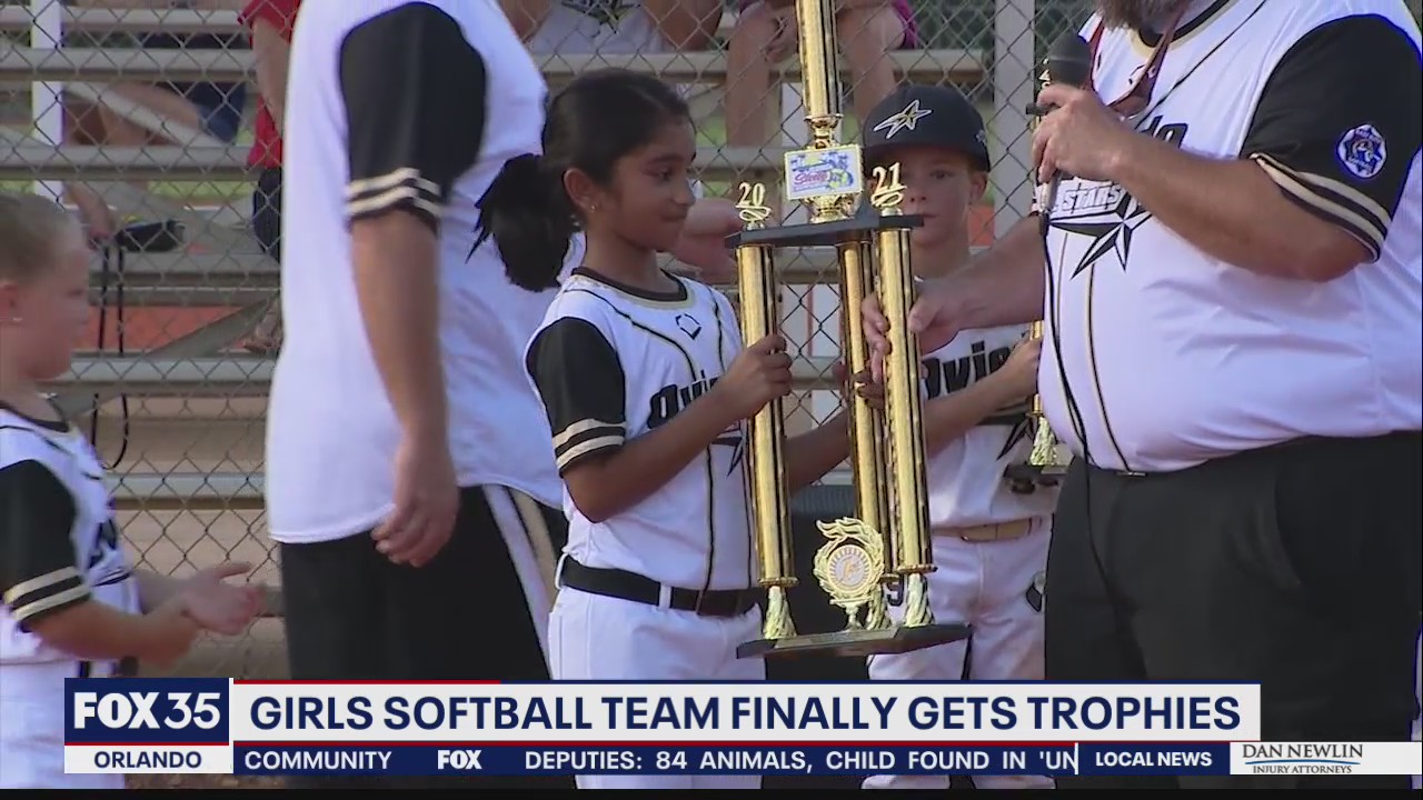 Girls softball team finally gets trophies