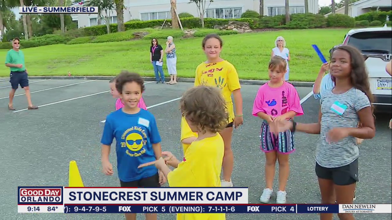 FOX 35 Storm Team Thunder Truck visits Stonecrest Summer Camp
