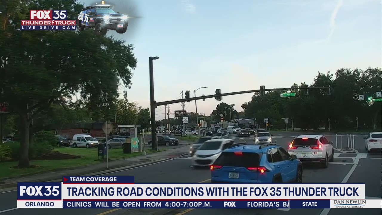 Tracking road conditions with the FOX 35 Storm Team Thunder Truck