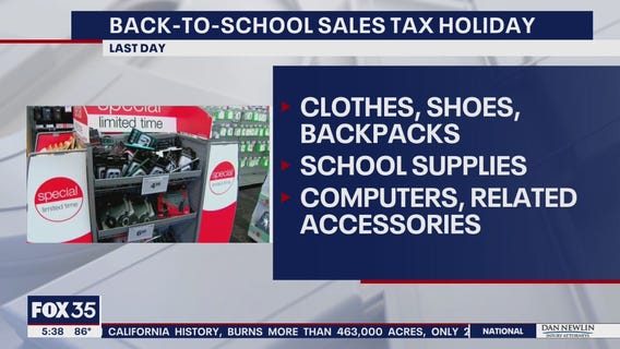 Back-to-school sales tax holiday ends Monday